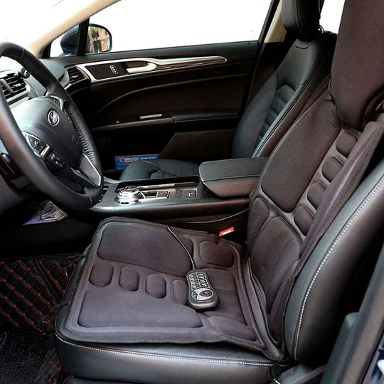 Massage Chair Cushion | Heated, Ergonomic Design with Customizable Massage Settings for Home & Car Use