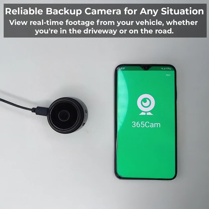 Wireless Waterproof Reverse Camera | 360° Rotatable Mount, Motion Detection & Ideal for Motorhomes, Trucks, and Trailers