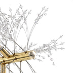 9-Light Linear Crystal Chandelier Fixture for Dining Room & Living Room Lighting