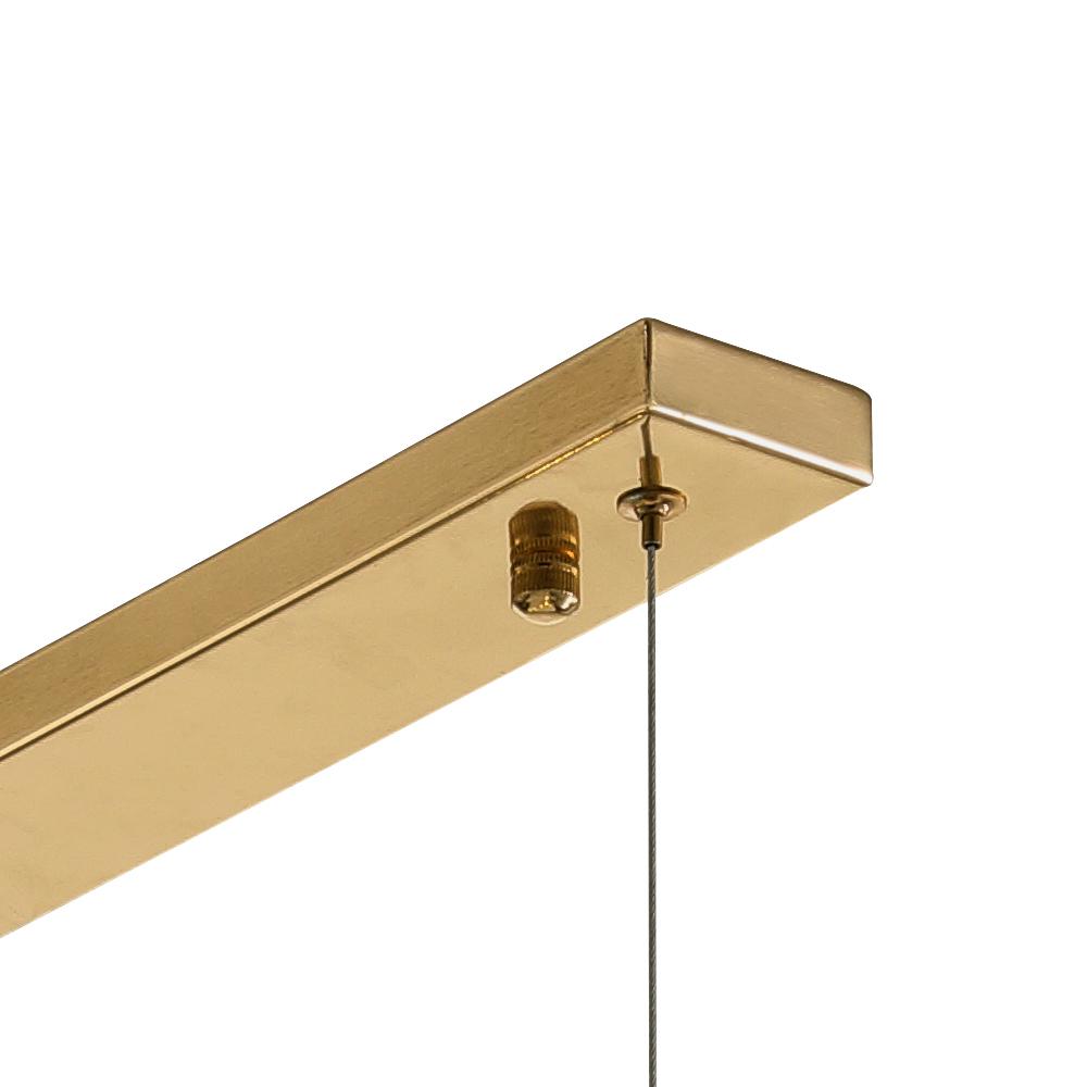 9-Light Linear Crystal Chandelier Fixture for Dining Room & Living Room Lighting