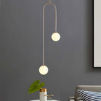LED Globe Pendant Light Fixture - Modern Minimalist Design for Kitchen Island & Dining Room Lighting