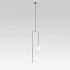 LED Globe Pendant Light Fixture - Modern Minimalist Design for Kitchen Island & Dining Room Lighting