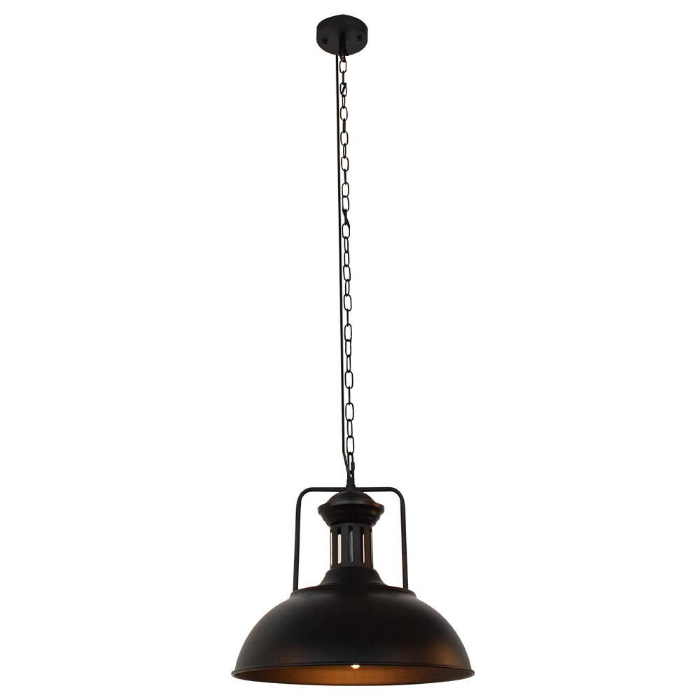 Industrial Single Dome Pendant Light Fixture - Adjustable Height for Kitchen, Dining Room & Bar Lighting
