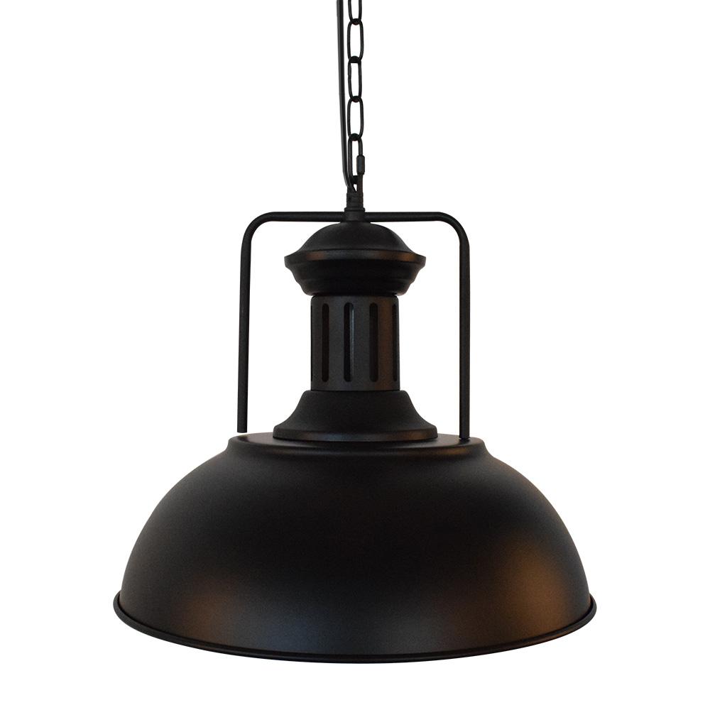 Industrial Single Dome Pendant Light Fixture - Adjustable Height for Kitchen, Dining Room & Bar Lighting