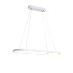 LED Oval Hanging Light Fixture - Modern Minimalist Design for Dining Room & Kitchen Lighting