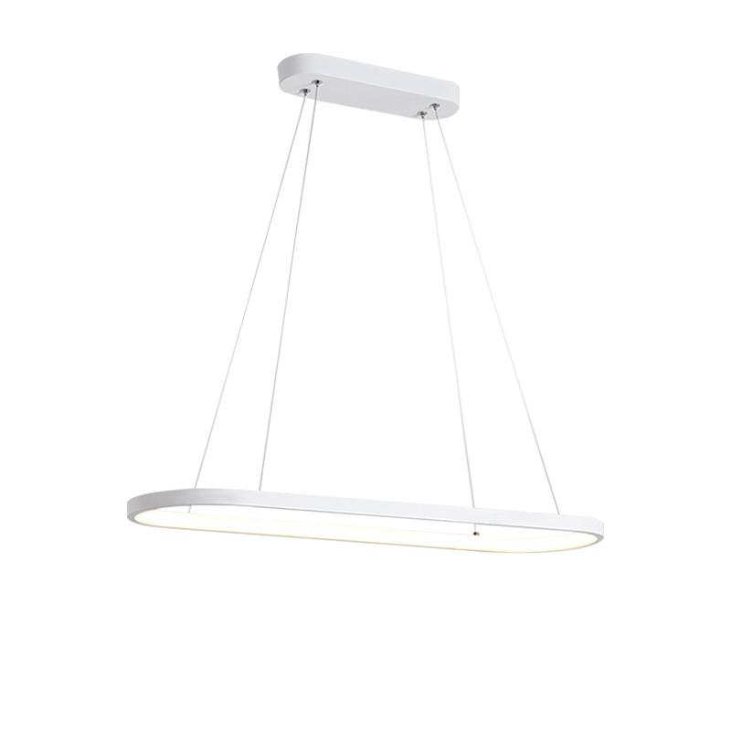 LED Oval Hanging Light Fixture - Modern Minimalist Design for Dining Room & Kitchen Lighting