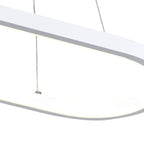 LED Oval Hanging Light Fixture - Modern Minimalist Design for Dining Room & Kitchen Lighting