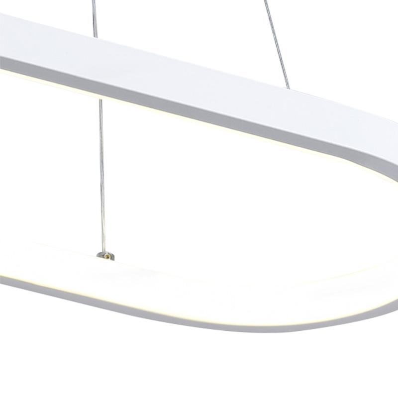 LED Oval Hanging Light Fixture - Modern Minimalist Design for Dining Room & Kitchen Lighting