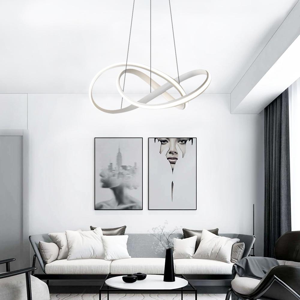 LED Pendant Light with Modern Twist Design for Dining Room & Kitchen Lighting