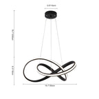 LED Pendant Light with Modern Twist Design for Dining Room & Kitchen Lighting