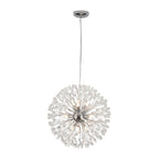 9-Light Floral Crystal Dandelion Chandelier - Round Firework Design for Living Room & Dining Room Lighting