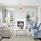 9-Light Floral Crystal Dandelion Chandelier - Round Firework Design for Living Room & Dining Room Lighting