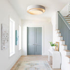 LED Flush Mount Ceiling Light - Concentric Circle Design - Modern Lighting Fixture for Living Room & Dining Room