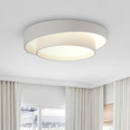 LED Flush Mount Ceiling Light - Concentric Circle Design - Modern Lighting Fixture for Living Room & Dining Room