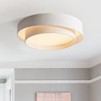 LED Flush Mount Ceiling Light - Concentric Circle Design - Modern Lighting Fixture for Living Room & Dining Room