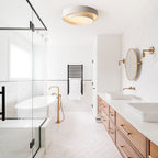 LED Flush Mount Ceiling Light - Concentric Circle Design - Modern Lighting Fixture for Living Room & Dining Room