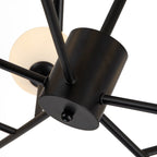 LED 15-Light Globe Linear Chandelier for Kitchen Island - Mid-Century Modern Fixture