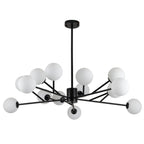 LED 15-Light Globe Linear Chandelier for Kitchen Island - Mid-Century Modern Fixture