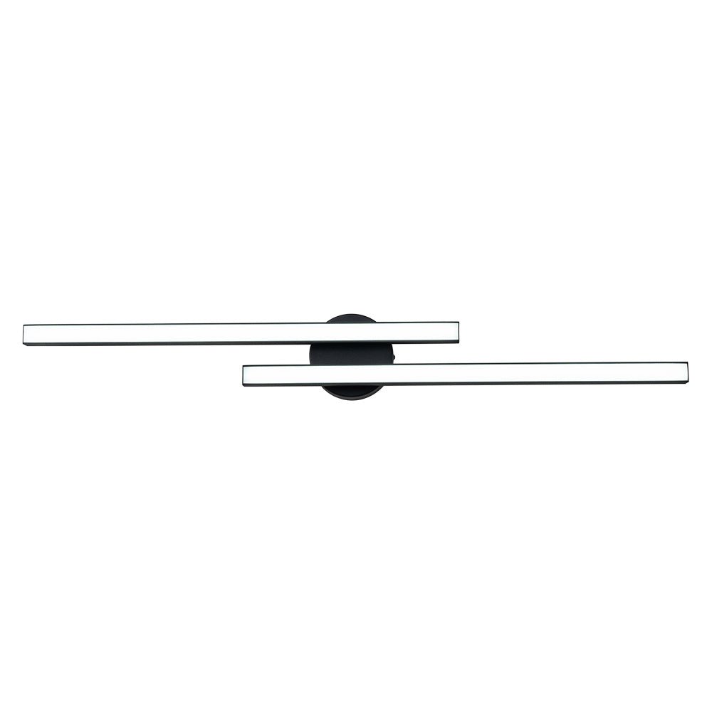 2-Light LED Strip Semi Flush Mount Ceiling Light - Modern Minimalist Fixture for Living Room & Hallway
