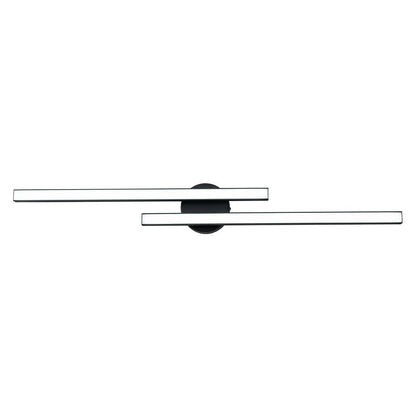 2-Light LED Strip Semi Flush Mount Ceiling Light - Modern Minimalist Fixture for Living Room & Hallway