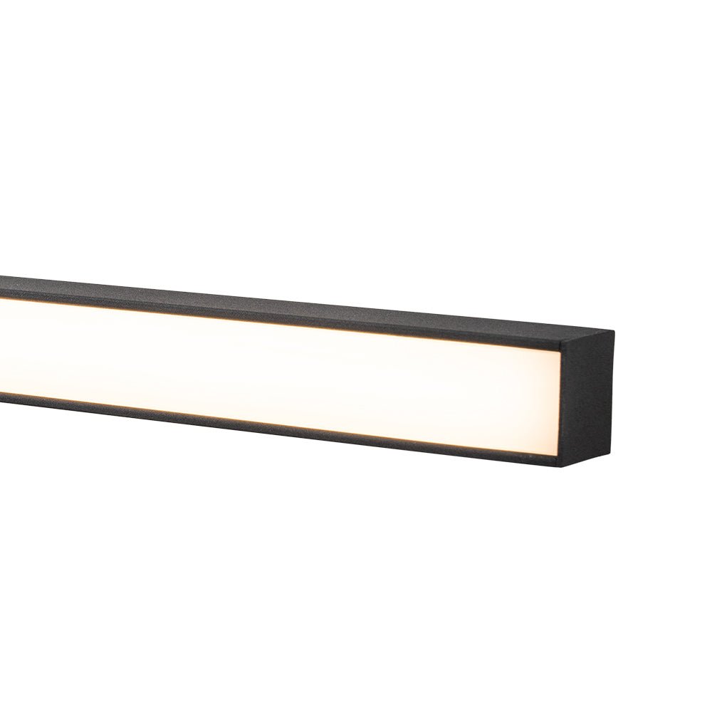 2-Light LED Strip Semi Flush Mount Ceiling Light - Modern Minimalist Fixture for Living Room & Hallway
