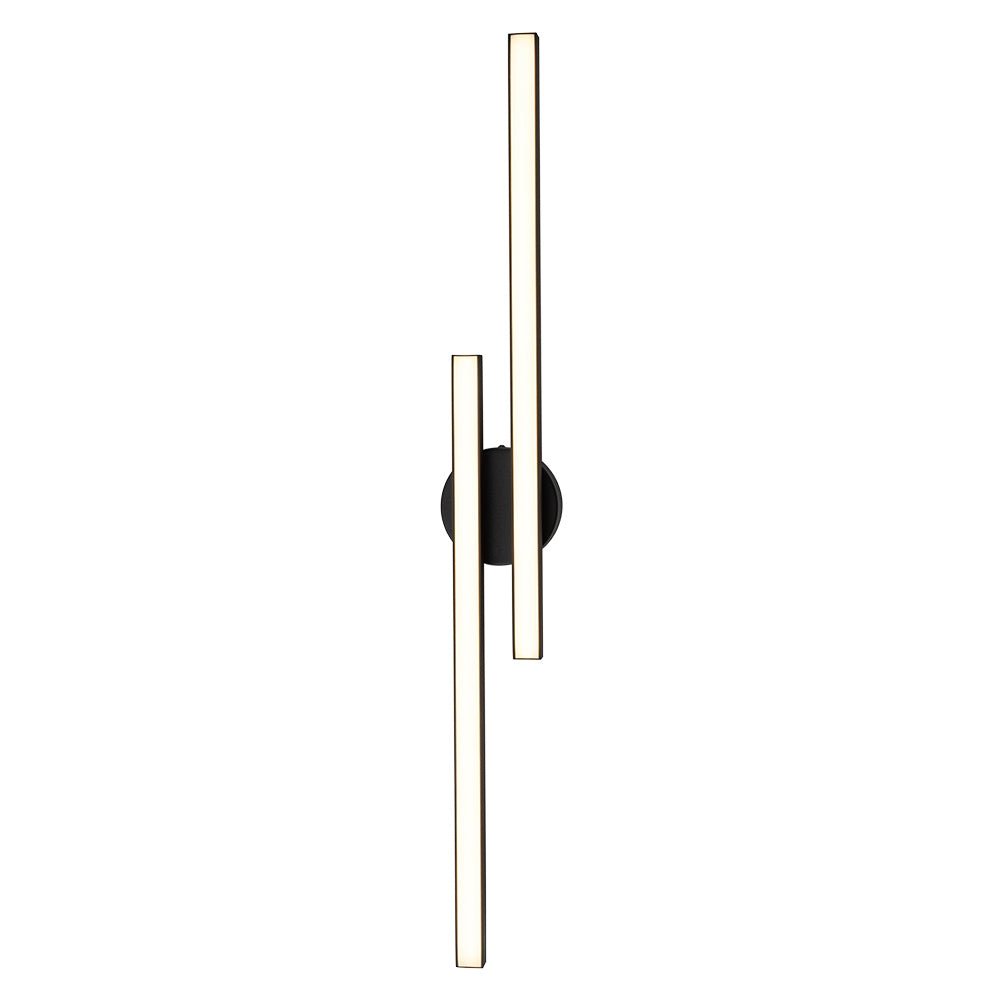 2-Light LED Strip Semi Flush Mount Ceiling Light - Modern Minimalist Fixture for Living Room & Hallway