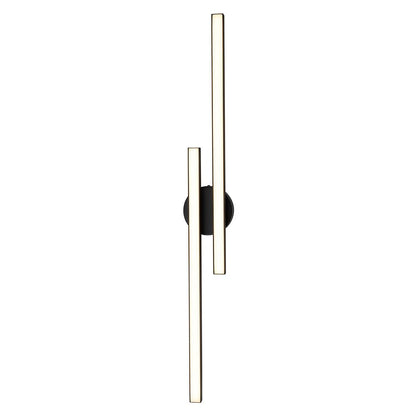 2-Light LED Strip Semi Flush Mount Ceiling Light - Modern Minimalist Fixture for Living Room & Hallway