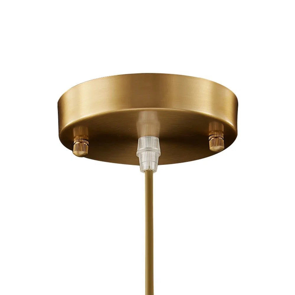 Modern 1-Light Round Crystal Glass Pendant Light Fixture for Kitchen Island & Dining Room