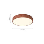 LED Flush Mount Ceiling Light - Dimmable Round Resin Fixture for Living Room & Bedroom Lighting