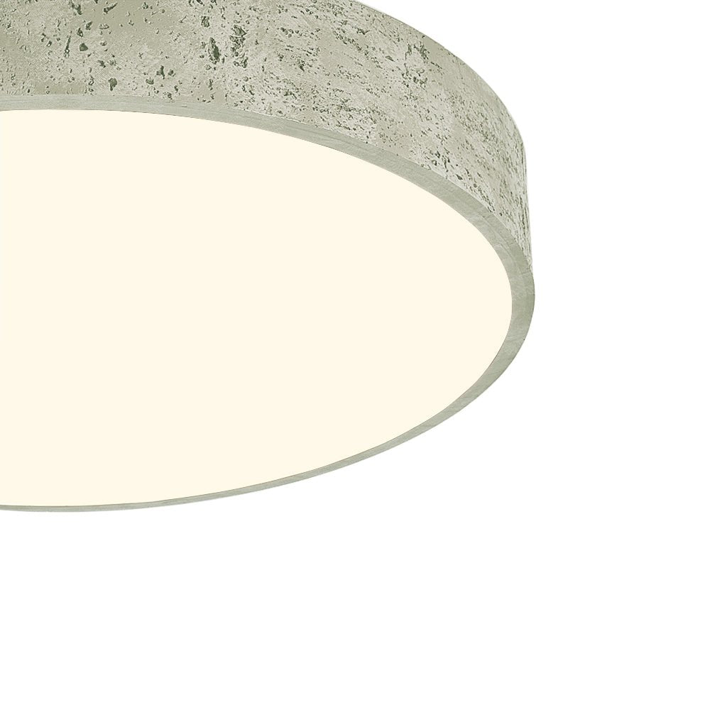 LED Flush Mount Ceiling Light - Dimmable Round Resin Fixture for Living Room & Bedroom Lighting