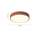 LED Flush Mount Ceiling Light - Dimmable Round Resin Fixture for Living Room & Bedroom Lighting