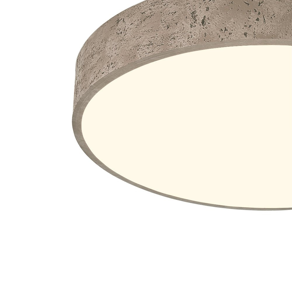 LED Flush Mount Ceiling Light - Dimmable Round Resin Fixture for Living Room & Bedroom Lighting