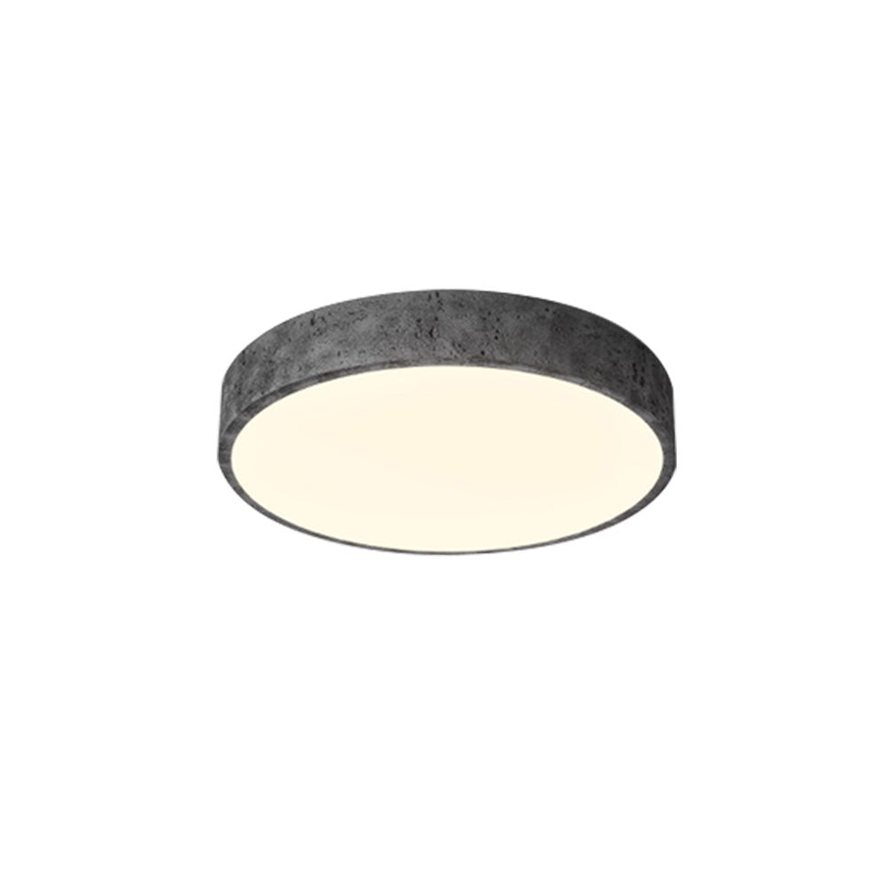 LED Flush Mount Ceiling Light - Dimmable Round Resin Fixture for Living Room & Bedroom Lighting