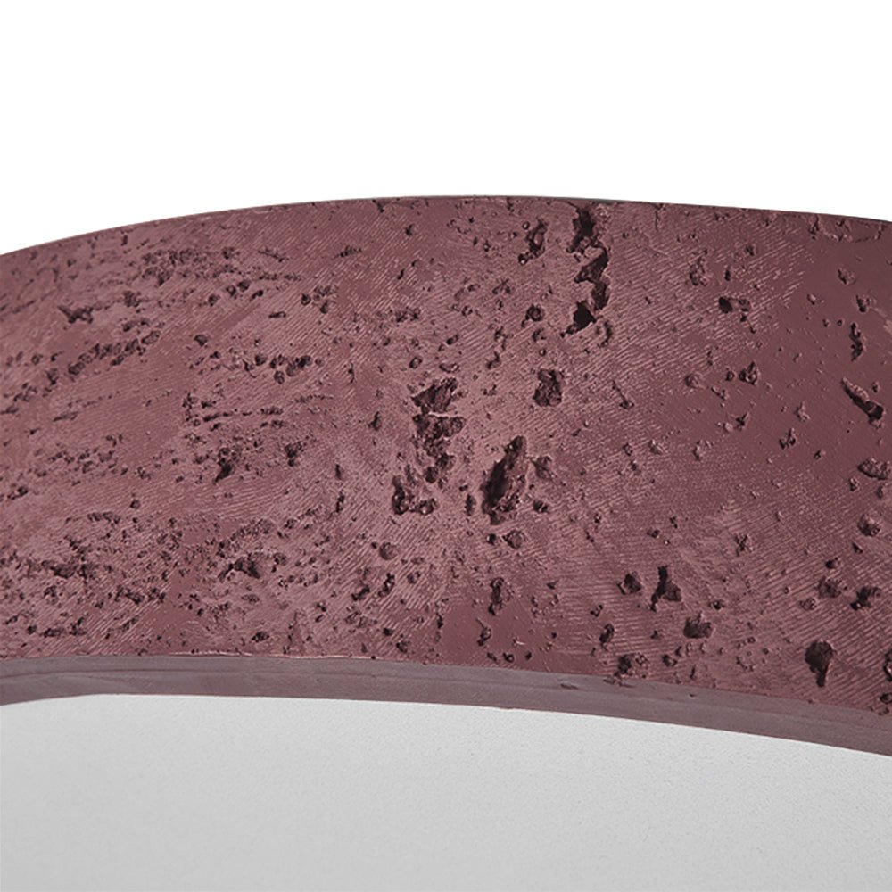 LED Flush Mount Ceiling Light - Dimmable Round Resin Fixture for Living Room & Bedroom Lighting