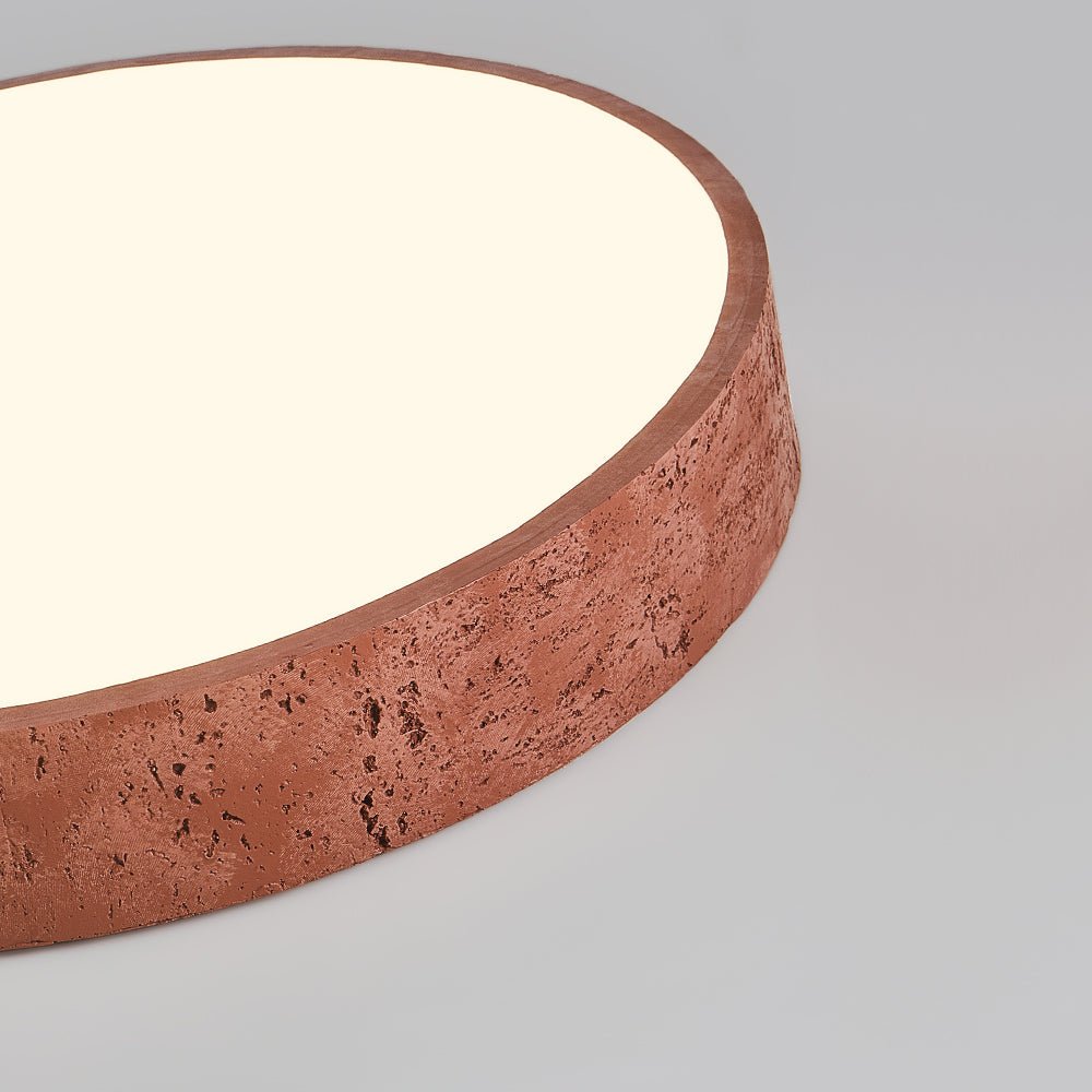 LED Flush Mount Ceiling Light - Dimmable Round Resin Fixture for Living Room & Bedroom Lighting
