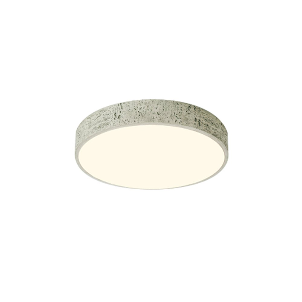 LED Flush Mount Ceiling Light - Dimmable Round Resin Fixture for Living Room & Bedroom Lighting