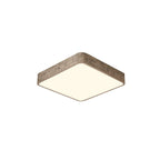 Dimmable LED Flush Mount Ceiling Light - Modern Square Resin Fixture for Living Room & Hallway