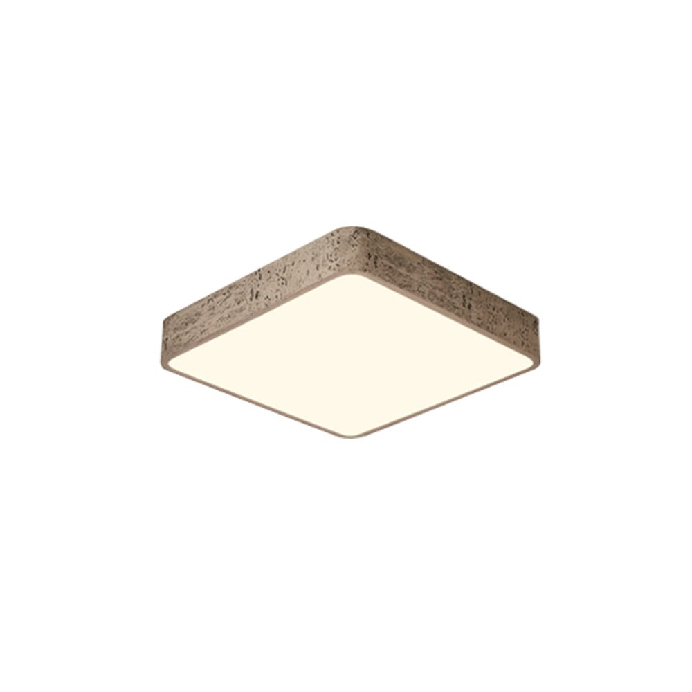 Dimmable LED Flush Mount Ceiling Light - Modern Square Resin Fixture for Living Room & Hallway
