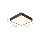 Dimmable LED Flush Mount Ceiling Light - Modern Square Resin Fixture for Living Room & Hallway