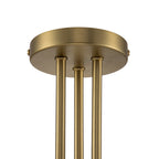 3-Light Sputnik Semi Flush Mount Ceiling Light with Glass Shades for Modern Mid-Century Home Decor