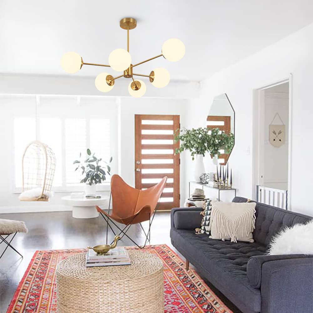 Mid-Century Modern Bubble Sputnik Chandelier Light Fixture for Living Room & Dining Room