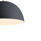 1-Light White Dome Pendant Light Fixture - Modern Minimalist Design for Kitchen, Dining Room & Entryway