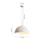 1-Light White Dome Pendant Light Fixture - Modern Minimalist Design for Kitchen, Dining Room & Entryway