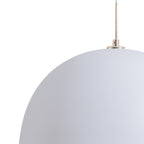 1-Light White Dome Pendant Light Fixture - Modern Minimalist Design for Kitchen, Dining Room & Entryway