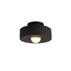 1-Light Resin Semi Flush Mount Ceiling Light Fixture - Cylindrical Design for Modern Home Decor
