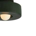 1-Light Resin Semi Flush Mount Ceiling Light Fixture - Cylindrical Design for Modern Home Decor