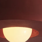 1-Light Resin Semi Flush Mount Ceiling Light Fixture - Cylindrical Design for Modern Home Decor