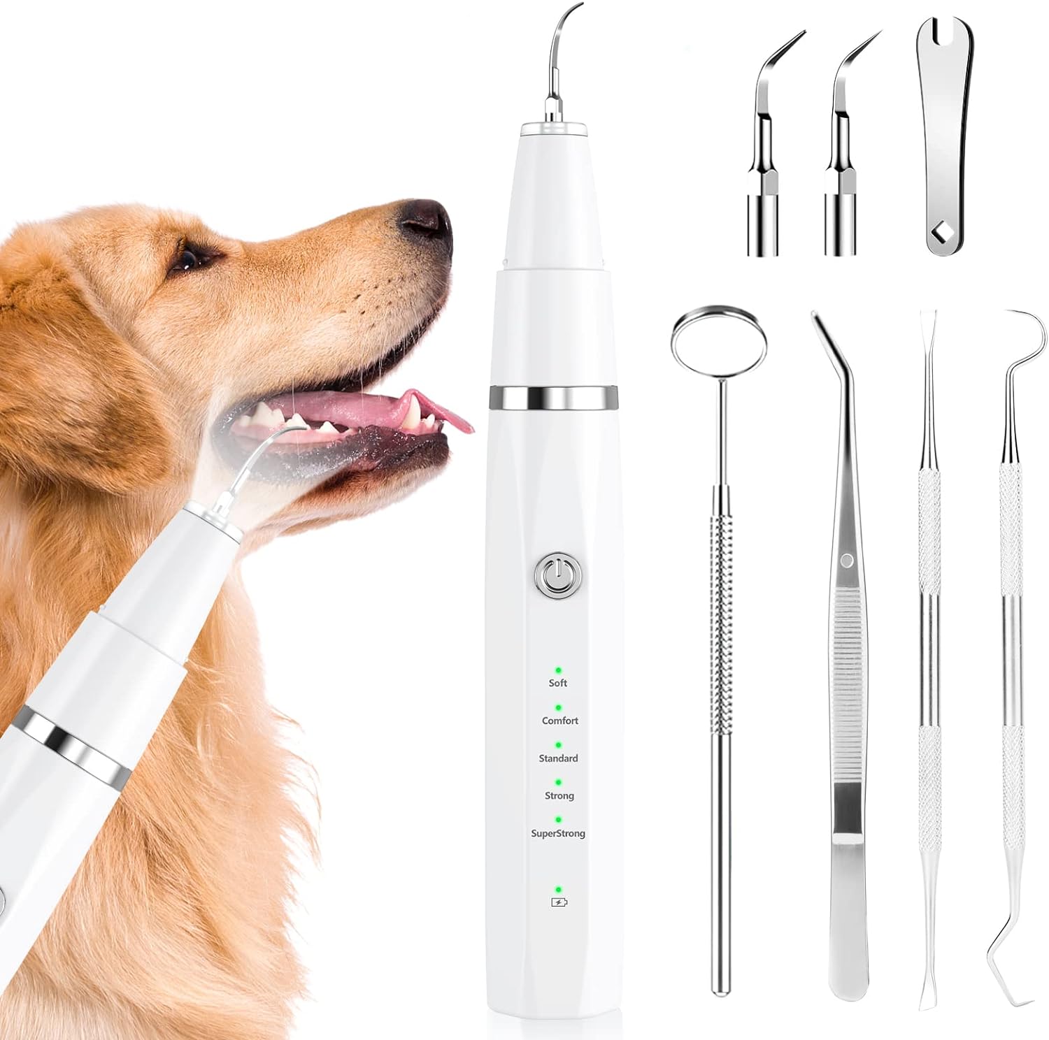 Ultrasonic Pet Tartar Remover | Gentle, Professional Cleaning for Home Oral Hygiene