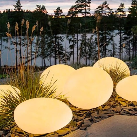 Cobblestone LED Garden Light Fixture - Waterproof Outdoor Lighting for Pathways & Landscaping