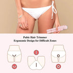 Electric Waterproof Bikini Trimmer | Rechargeable, Dual-Head Design for Body, Face & Underarm Grooming